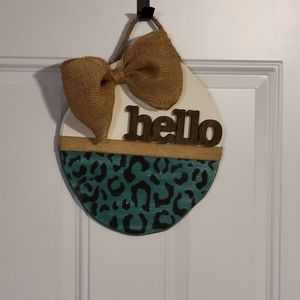 Reborn Creations door hanger - cheetah print